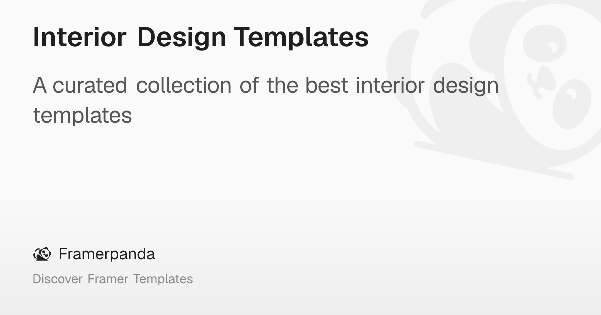 Interior Design Templates – Framerpanda