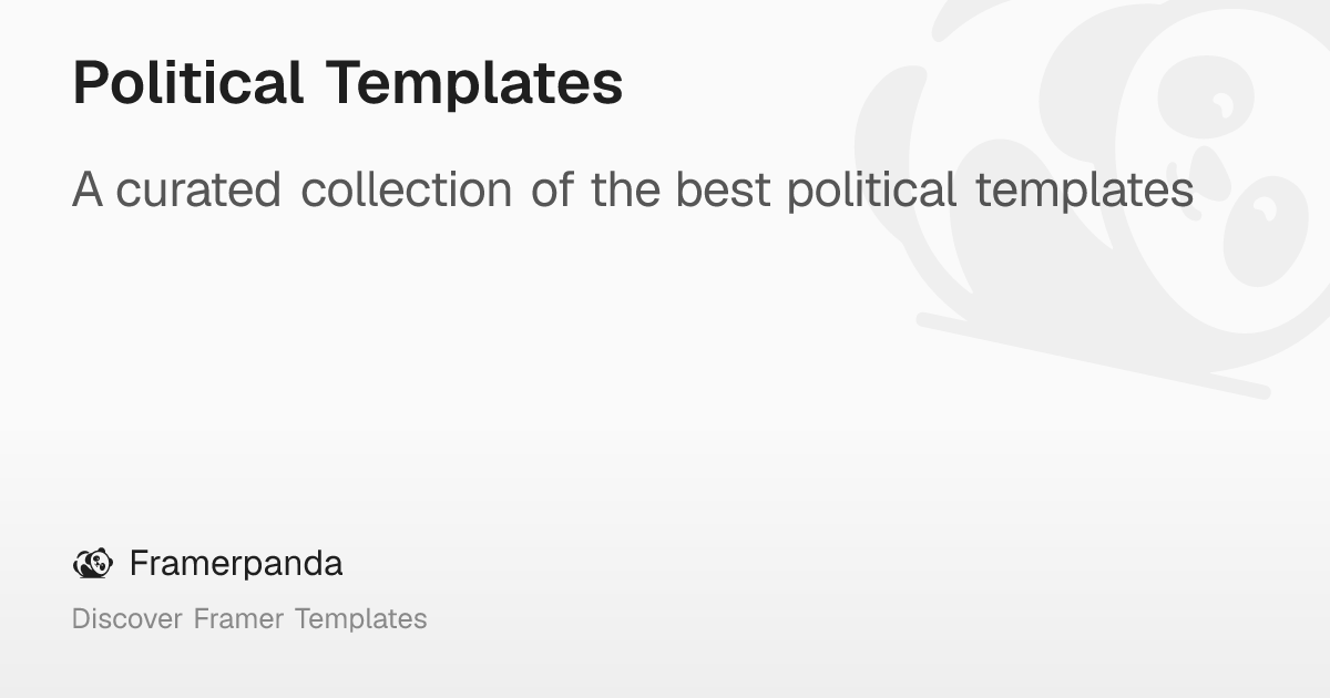 Political Templates – Framerpanda