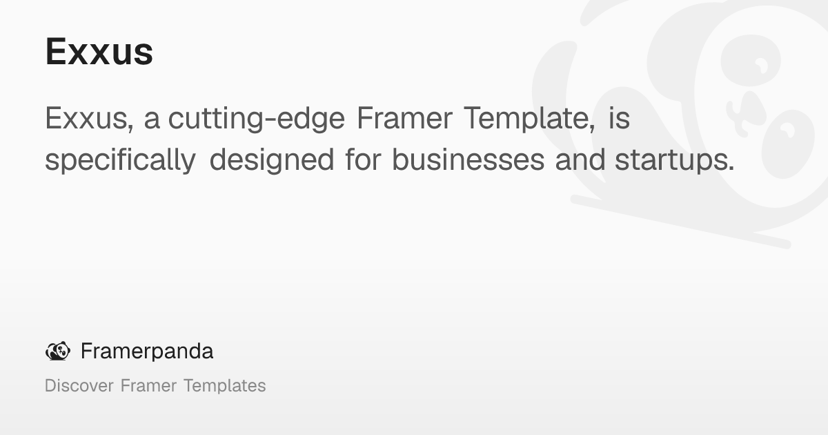 Exxus – Framerpanda