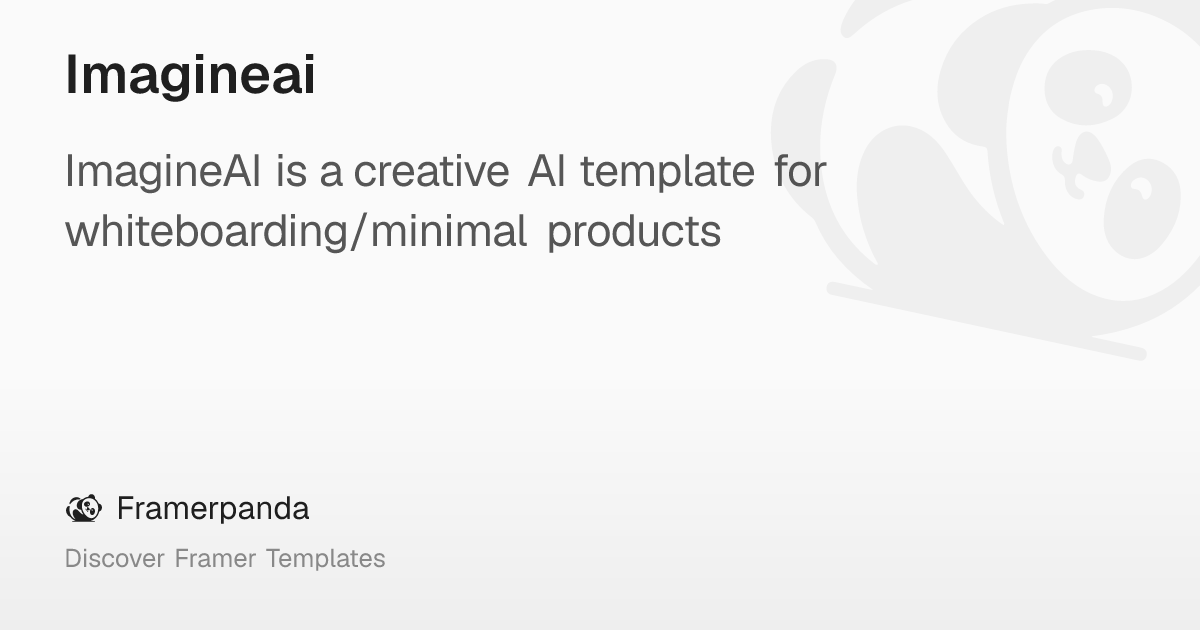 Imagineai – Framerpanda