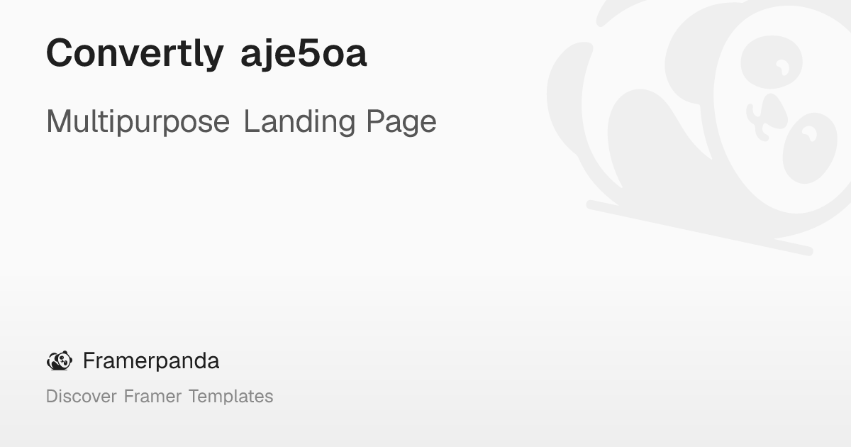 Convertly aje5oa – Framerpanda