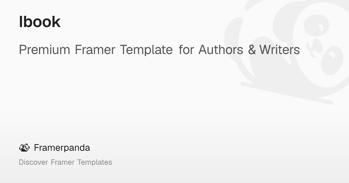 Ibook – Framerpanda