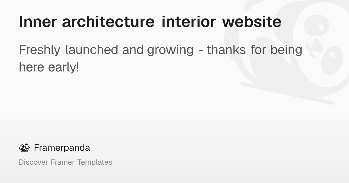 Inner architecture interior website – Framerpanda