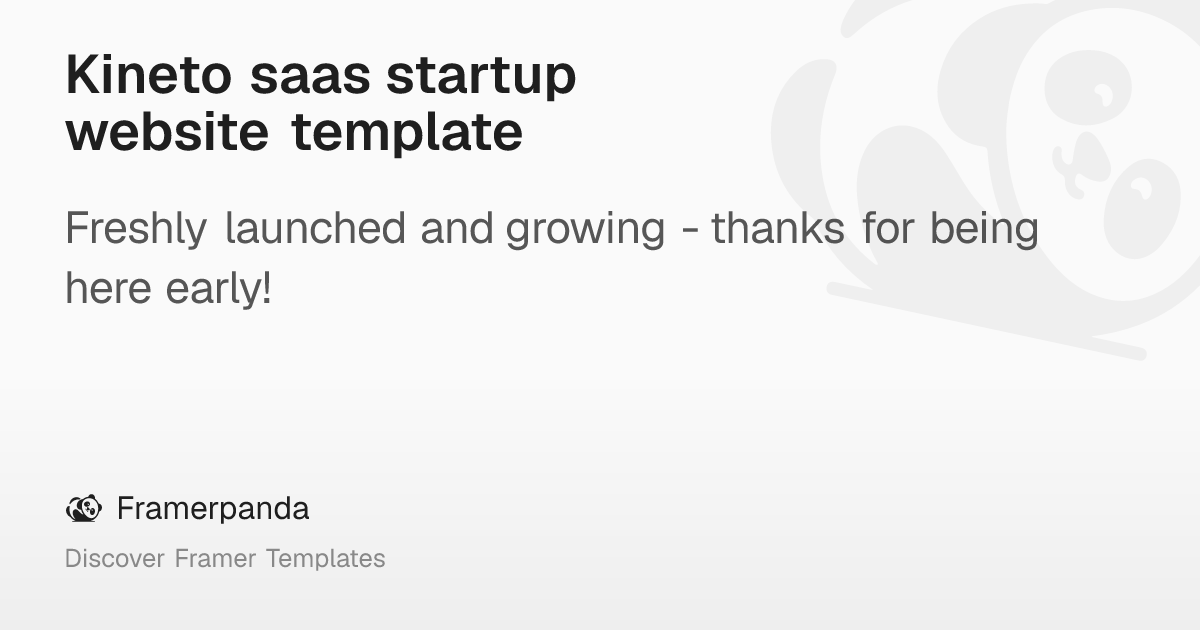 Kineto saas startup website template – Framerpanda