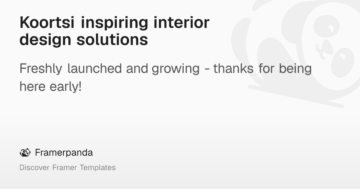 Koortsi inspiring interior design solutions – Framerpanda