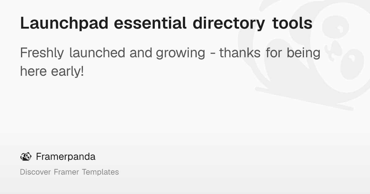 Launchpad essential directory tools – Framerpanda