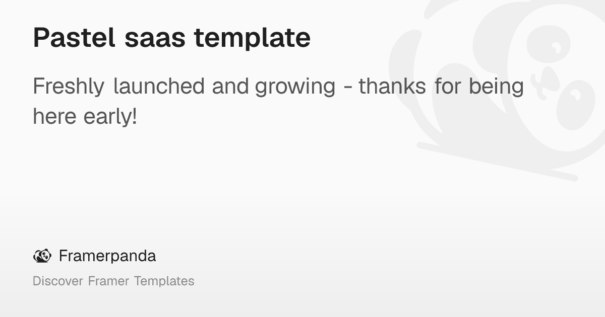 Pastel saas template – Framerpanda